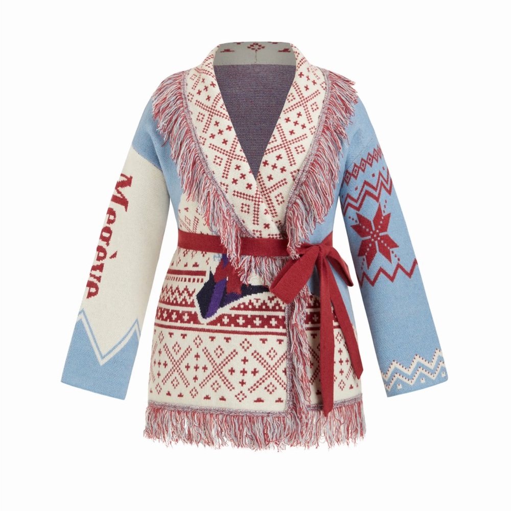 Cider Multicolor Patterned Cardigan